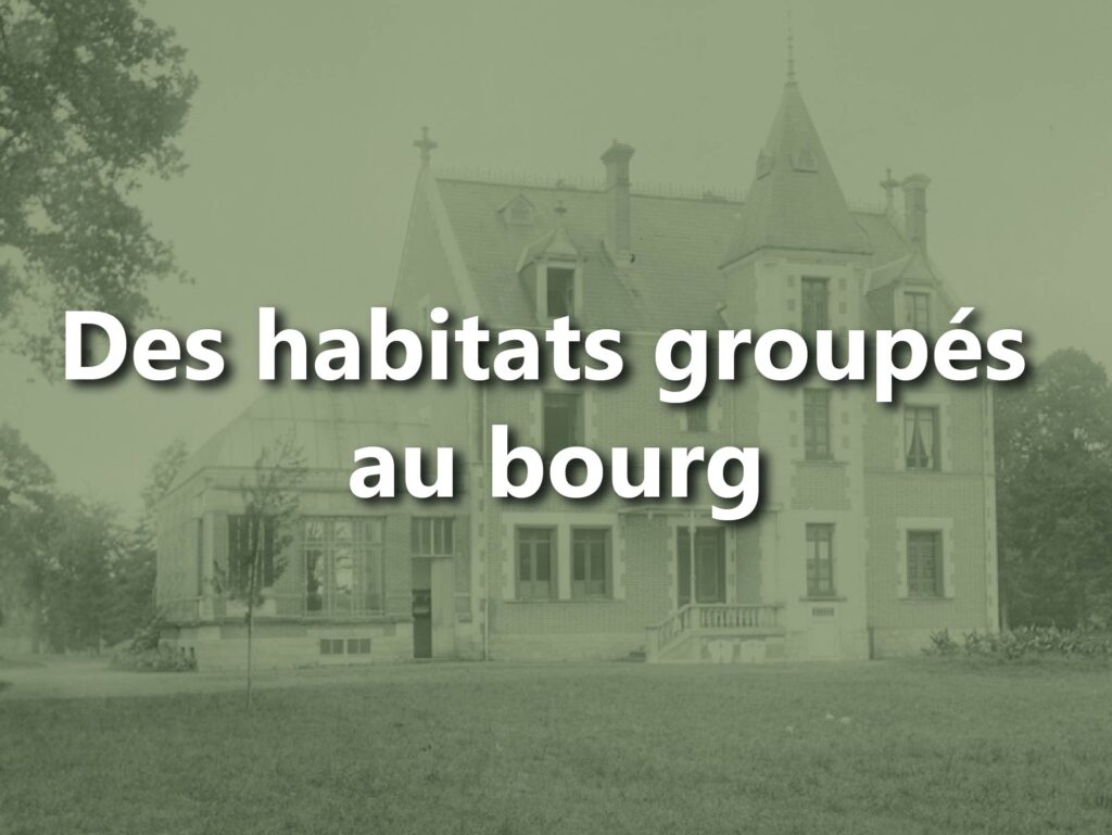 Photographie d'une villa avec un texte écrit dessus